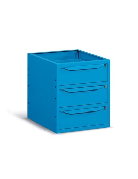 ARMADIO PER BANCO WORK 3 CASSETTI RAL 5012 BLU L-500 P-630 H-570