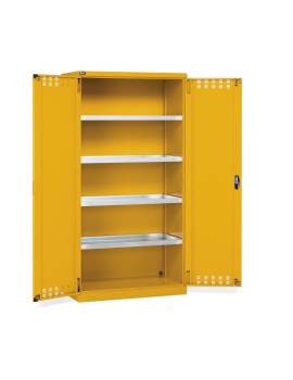  ARMADIO DI SICUREZZA PER VERNICI E SOLVENTI CON ANTE BATTENTE GIALLO RAL1004 1023X555X2000 FAMI PERFOM14029