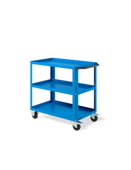 CARRELLO CLEVER SMALL A 3 PIANI CON PIANO IN ACCIAIO L-MM904 BLU RAL5012 - FAMI CLEVER0906