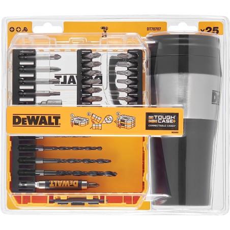 SET 25 PZ. PER FORARE E AVVITARE + TAZZA TERMICA DEWALT DT70707