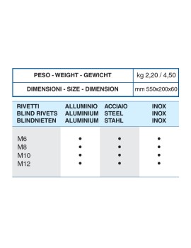 RIVETTATRICE MANUALE PER INSERTI FILETTATI SACTO CNX70