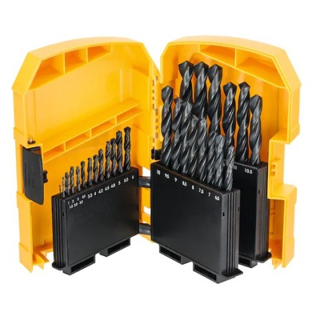 SET PUNTE DA TRAPANO HSS-R IN CASSETTA DI METALLO DEWALT DT5930-QZ